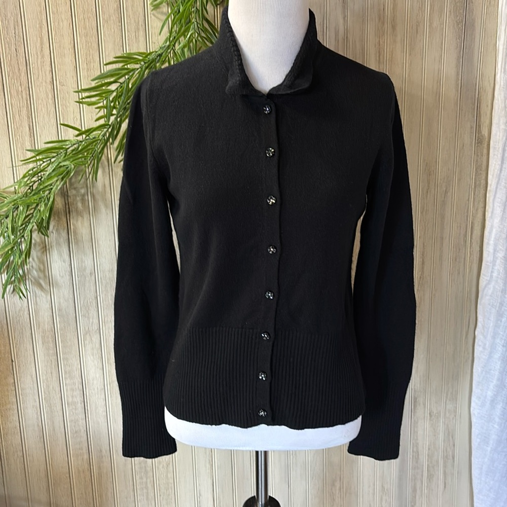 Margaret O'Leary Black Cardigan Sweater